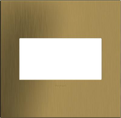 Legrand - AWC2GBSB4 - adorne - Two-Gang Screwless Wall Plate - Brushed Satin Brass
