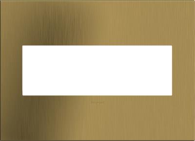 Legrand - AWC3GBSB4 - adorne - Three-Gang Screwless Wall Plate - Brushed Satin Brass