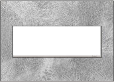 Legrand - AWM3GSP4 - adorne - Three-Gang Screwless Wall Plate - Spiraled Stainless