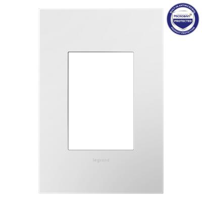 Legrand - AWP1G3PW4 - adorne - One-Gang-Plus Screwless Wall Plate with Microban - Powder White