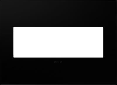Legrand - AWP3GNK4 - adorne - Three-Gang Screwless Wall Plate - Black Ink