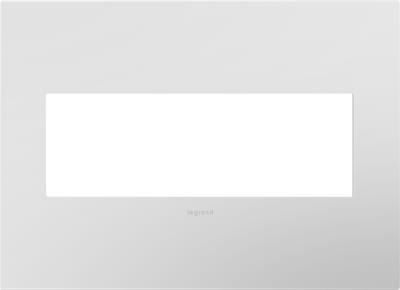 Legrand - AWP3GPW4 - adorne - Three-Gang Screwless Wall Plate with Microban - Powder White