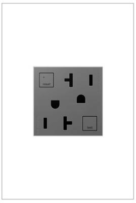 Legrand - AGFTR2202M4 - adorne - Tamper-Resistant 20A Duplex Self-Test GFCI Receptacles - Magnesium