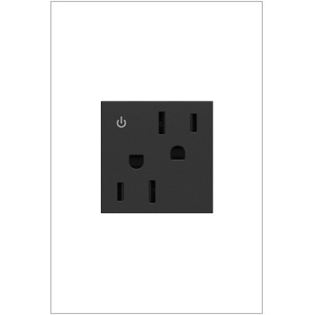 Legrand - ARCD152G10 - adorne - 15A Tamper-Resistant Dual-Controlled Outlet - Graphite