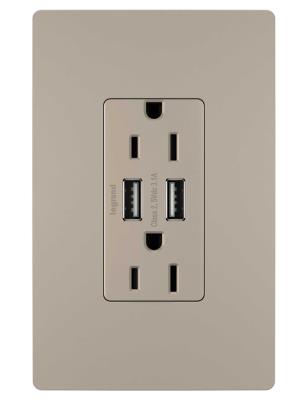 Legrand - TM826USBNICC6 - radiant - 15A Tamper-Resistant USB Outlet - Nickel