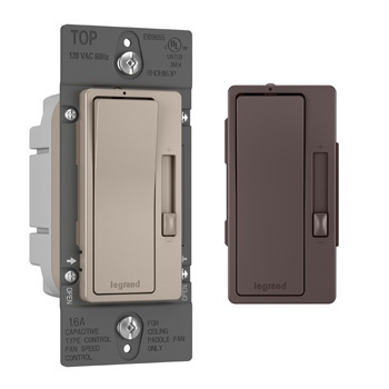 Legrand - RHDH163PBCCCV4 - radiant - Fan Speed Control Switch and De-Hummer, Single-Pole/3-Way - Bi-Color