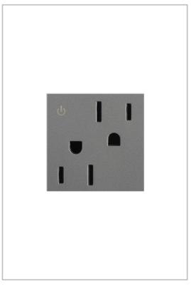 Legrand - ARCD152M10 - adorne - 15A Tamper-Resistant Dual-Controlled Outlet - Magnesium