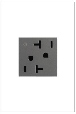 Legrand - ARCD202M10 - adorne - 20A Tamper-Resistant Dual-Controlled Outlet - Magnesium