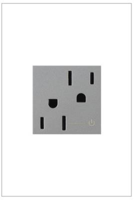 Legrand - ARCH152M10 - adorne - 15A Tamper-Resistant Half-Controlled Outlet - Magnesium