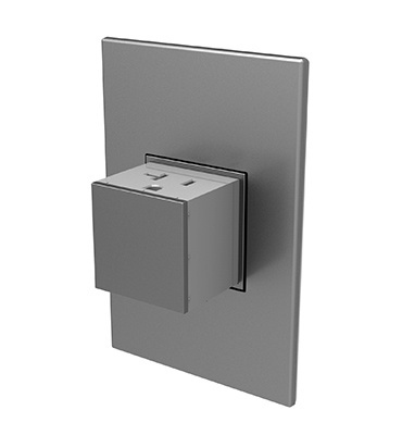 Legrand - ARPTR201GM2 - adorne - 20A One-Gang Pop-Out Outlet - Magnesium