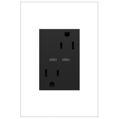 Legrand - ARTRUSB15PD30G4 - adorne - 15A Tamper-Resistant Ultra-Fast Plus Power Delivery USB Type-C/C Outlet, Plus-Size - Graphite