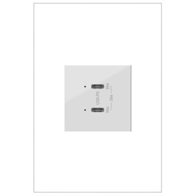 Legrand - ARUSB30PDW4 - adorne - Ultra-Fast Plus Power Delivery USB Type-C/C Outlet Module - White