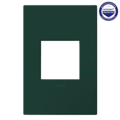 Legrand - AWP1G2EG - adorne - One-Gang-Plus Screwless Wall Plate with Microban - Evergreen