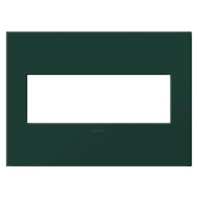 Legrand - AWP3GEG - adorne - Three-Gang Screwless Wall Plate with Microban - Evergreen