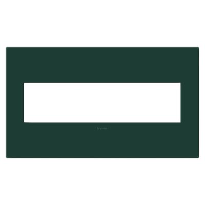 Legrand - AWP4GEG - adorne - Four-Gang Screwless Wall Plate with Microban - Evergreen