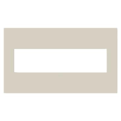 Legrand - AWP4GOM - adorne - Four-Gang Screwless Wall Plate with Microban - Oatmeal