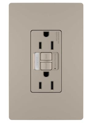 Legrand - 1597NTLTRNICC4 - radiant - Tamper-Resistant 15A Duplex Self-Test GFCI Receptacles with SafeLock Protection and Night Light - 0