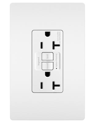 Legrand - 1597TRAPLW - radiant - Tamper-Resistant Sensitive Appliance 15A Duplex Self-Test GFCI Receptacles with SafeLock Protection - White