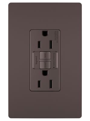 Legrand - 1597TRDBCC4 - radiant - Tamper-Resistant 15A Duplex Self-Test GFCI Receptacles with SafeLock Protection - Dark Bronze