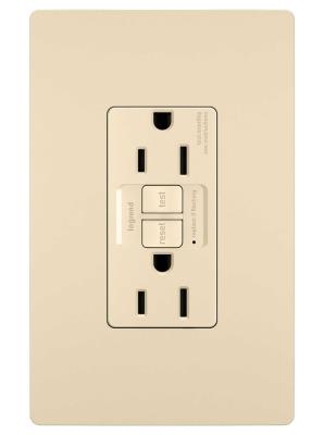 Legrand - 1597TRI - radiant - Tamper-Resistant 15A Duplex Self-Test GFCI Receptacles with SafeLock Protection - Ivory