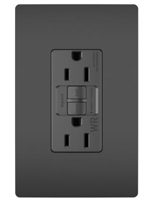 Legrand - 1597TRWRBK - radiant - Tamper-Resistant Weather-Resistant 15A Duplex Self-Test GFCI Receptacles with SafeLock Protection - Black