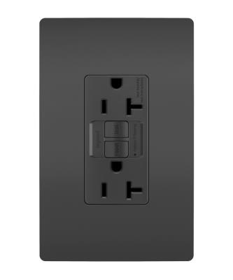 Legrand - 2097TRBK - radiant - Tamper-Resistant 20A Duplex Self-Test GFCI Receptacle with SafeLock Protection - Black