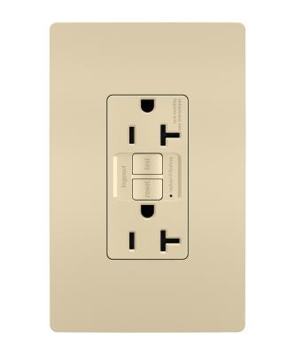 Legrand - 2097TRI - radiant - Tamper-Resistant 20A Duplex Self-Test GFCI Receptacle with SafeLock Protection - Ivory
