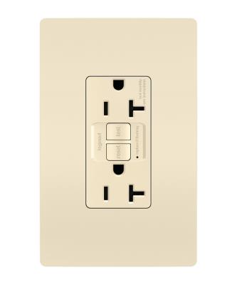 Legrand - 2097TRLA - radiant - Tamper-Resistant 20A Duplex Self-Test GFCI Receptacle with SafeLock Protection - Light Almond