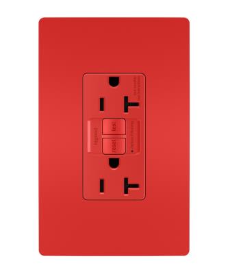 Legrand - 2097TRRED - radiant - Tamper-Resistant 20A Duplex Self-Test GFCI Receptacle with SafeLock Protection - Red