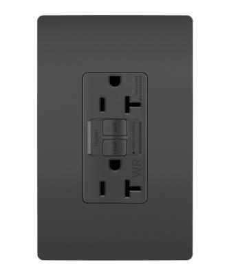 Legrand - 2097TRWRBK - radiant - Tamper-Resistant Weather-Resistant 20A Duplex Self-Test GFCI Receptacles with SafeLock Protection - Black