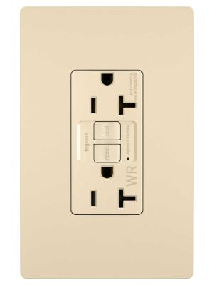 Legrand - 2097TRWRI - radiant - Tamper-Resistant Weather-Resistant 20A Duplex Self-Test GFCI Receptacles with SafeLock Protection - Ivory