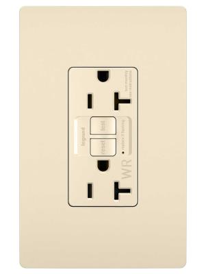 Legrand - 2097TRWRLA - radiant - Tamper-Resistant Weather-Resistant 20A Duplex Self-Test GFCI Receptacles with SafeLock Protection - Light Almond