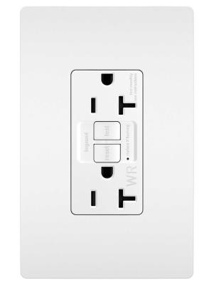 Legrand - 2097TRWRW - radiant - Tamper-Resistant Weather-Resistant 20A Duplex Self-Test GFCI Receptacles with SafeLock Protection - White