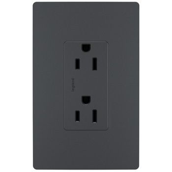 Legrand - 885TRGCC12 - radiant - Tamper-Resistant Outlet - Graphite