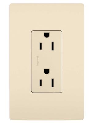 Legrand - 885TRLA - radiant - Tamper-Resistant Outlet - Light Almond