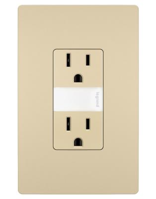 Legrand - NTL885TRICC6 - radiant - 15A Tamper-Resistant Outlet with Night Light - Ivory