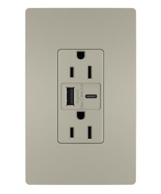 Legrand - R26USBACNICCV4 - radiant - 15A Tamper-Resistant USB Type A/C Outlet - Nickel