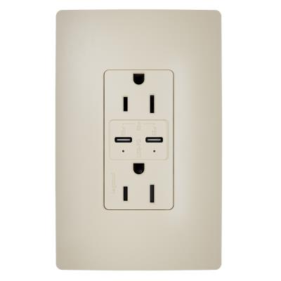 Legrand - R26USBPD65I - radiant - 65W USB Outlet, Type C, 15A, Tamper-Resistant - Ivory