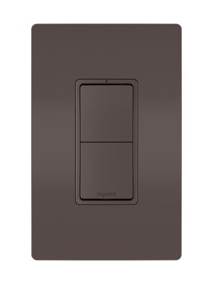 Legrand - RCD11 - radiant - Two Single-Pole Switches - Brown