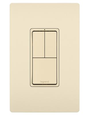 Legrand - RCD113LA - radiant - Two Single-Pole Switches and Single Pole/3-Way Switch - Light Almond