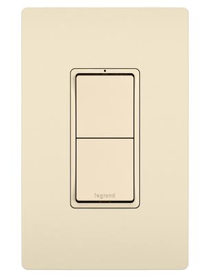 Legrand - RCD11LA - radiant - Two Single-Pole Switches - Light Almond