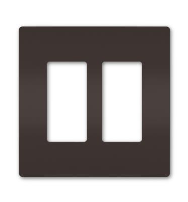 Legrand - RWP262 - radiant - Two-Gang Screwless Wall Plate - Brown