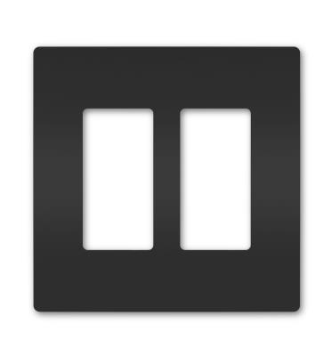Legrand - RWP262BK - radiant - Two-Gang Screwless Wall Plate - Black