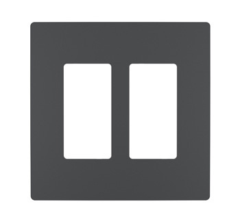 Legrand - RWP262GCC6 - radiant - Two-Gang Screwless Wall Plate - Graphite