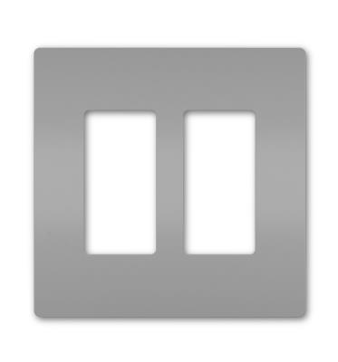 Legrand - RWP262GRY - radiant - Two-Gang Screwless Wall Plate - Gray