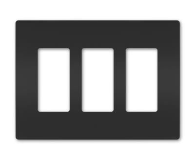 Legrand - RWP263BK - radiant - Three-Gang Screwless Wall Plate - Black