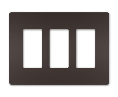 Legrand - RWP263DBCC6 - radiant - Three-Gang Screwless Wall Plate, - Dark Bronze