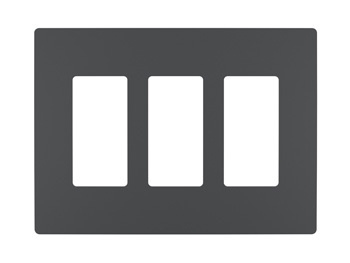 Legrand - RWP263GCC6 - radiant - Three-Gang Screwless Wall Plate - Graphite