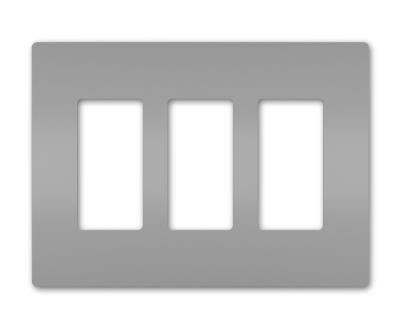 Legrand - RWP263GRY - radiant - Three-Gang Screwless Wall Plate - Gray