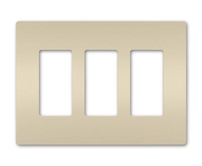 Legrand - RWP263LA - radiant - Three-Gang Screwless Wall Plate - Light Almond